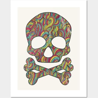 Skull and Bones Halloween Art Posters and Art